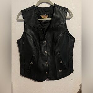 Harley Davidson Womens Black Leather
Riding Vest 
Made in USA